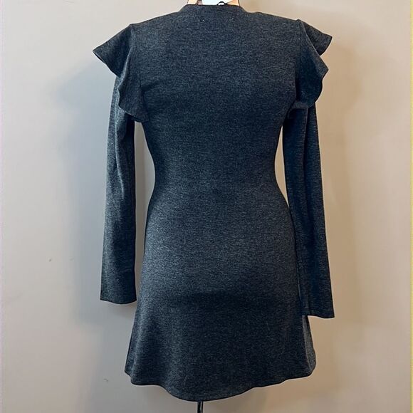 NWT Free Generation Ruffle Trim Body Con Dress - Size Small - Picture 9 of 14